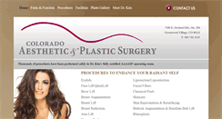Desktop Screenshot of coloradoaestheticplasticsurgery.com